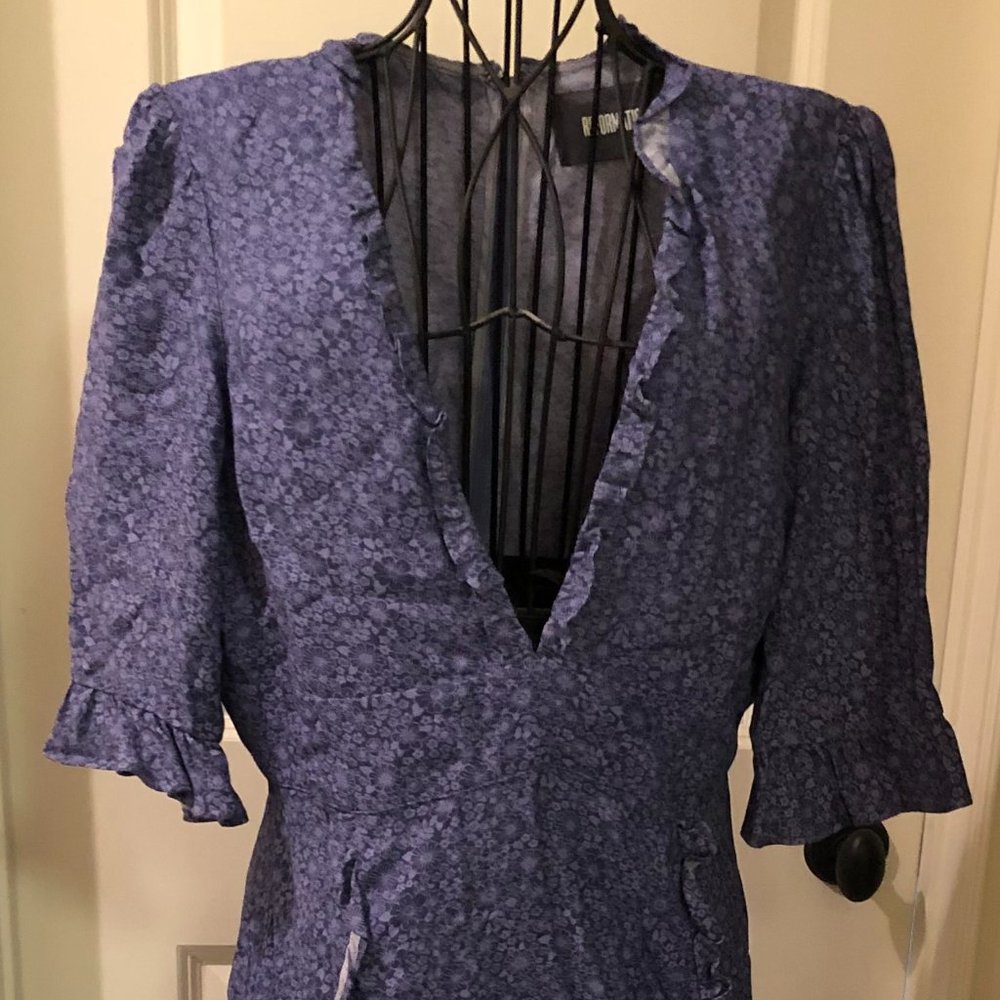 Reformation Blue Floral Dress